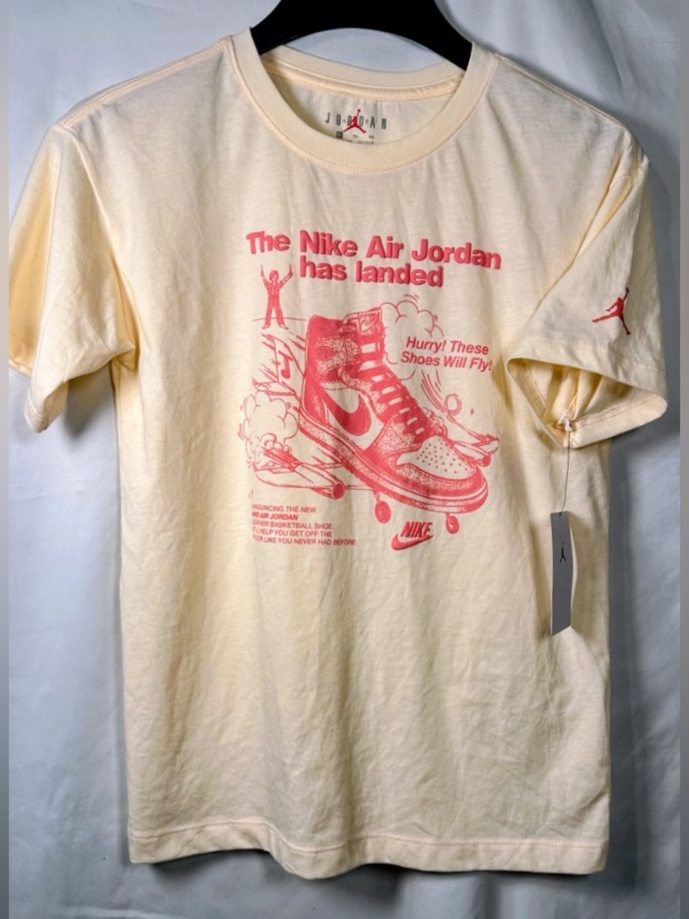 Nike Jordan Girl’s Tee in Guava Ice with Coral Graphic